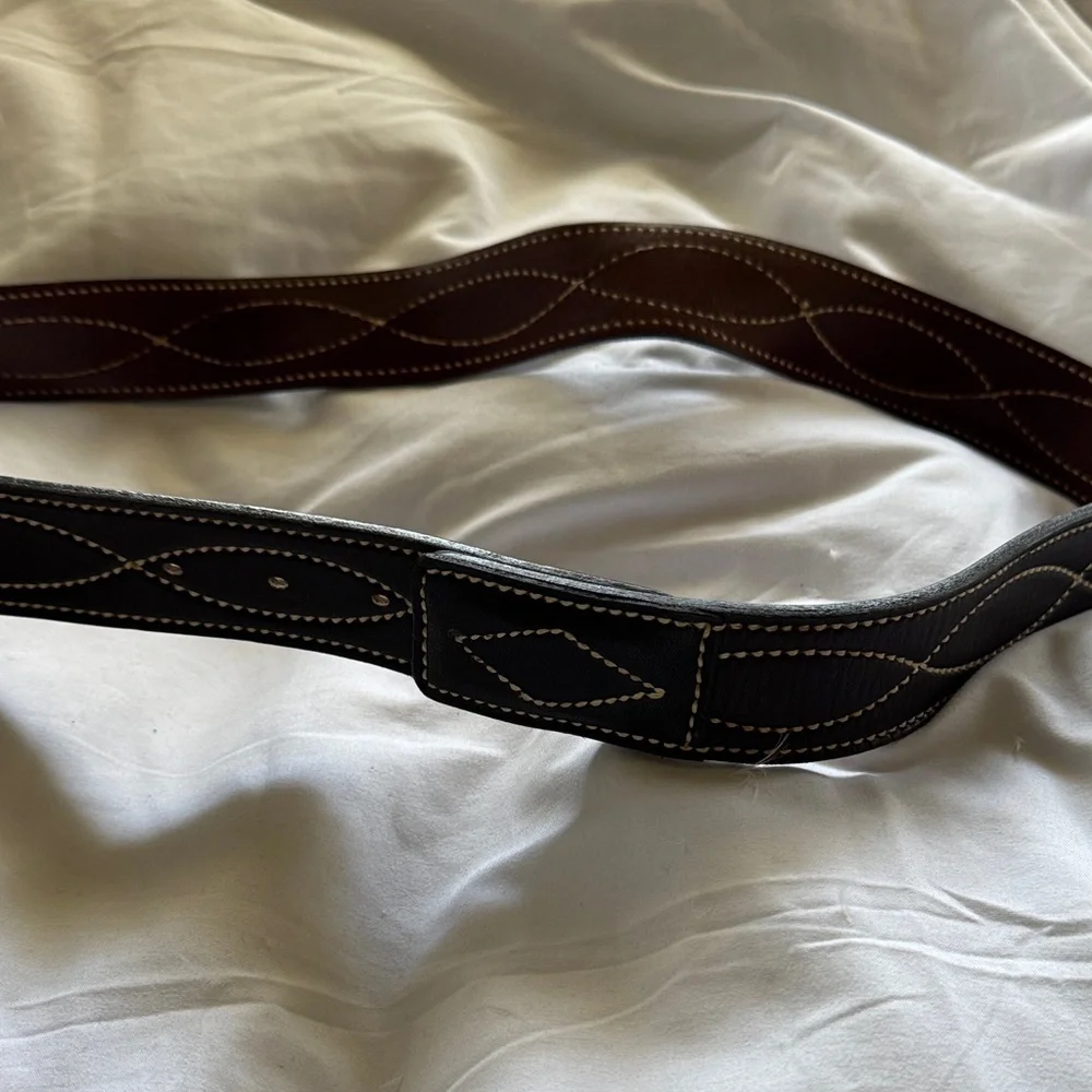 Vintage Brown Men's Buckle-less Belt Hereford Brand Full Grain Cowhide